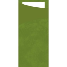 Duni Sacchetto Zelltuch leaf green/wei 190 x 85 mm 100 Stck