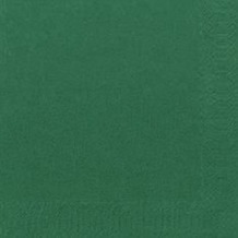 Duni Cocktail-Servietten 3lagig Zelltuch Uni jägergrün, 24 x 24 cm, 250 Stück