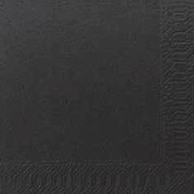 Duni Cocktail-Servietten 3lagig Zelltuch Uni schwarz, 24 x 24 cm, 250 Stück