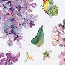 Duni Tissue Servietten Sweet Butterfly Lilac 24 x 24 cm 20 Stück