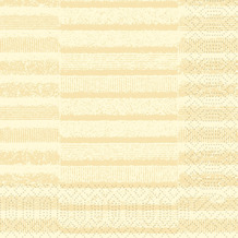 Duni Zelltuchservietten 33 x 33 cm, 3-Lagig, 1/4-Falz, Motiv, Kleinpack Tessuto cream 50 Stück