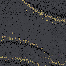 Duni Zelltuchservietten Golden Stardust black 33 x 33 cm 3-lagig 1/4 Falz 50 Stück
