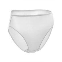 Edgies Daywear Bikinislip Unterhose Slip Lasercut slip Microfaser Unsichtbares Höschen mit Silikonabschluss Weiß L (42)