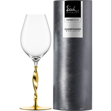 Eisch Champagner Exklusiv Champagnerglas 522/71 gold in Geschenkröhre