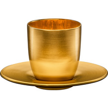 Eisch Cosmo collect Espressoglas 109/6 full-gold mit Untersetzer in GR