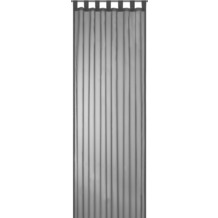 Elbersdrucke Fertigdeko mit Schlaufen & Kräuselband Sevilla grau 140 x 300 cm