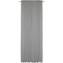 Elbersdrucke Fertigdeko mit Schlaufenband Fluffy grau 140 x 255 cm