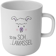 Eschenbach Porzellan Becher mit Henkel 0,40 l Lamaversum_Schlamassel