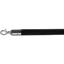 Essentials Absperrkordel velour schwarz, poliert, Ø 3cm, Länge 157 cm
