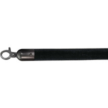 Essentials Absperrkordel velour schwarz, schwarz, Ø 3cm, Länge 157 cm