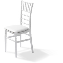 Essentials Sitzkissen Kunstleder weiß für Napoleon/Tiffany Stuhl, 38,5x40x2,5cm (BxTxH)