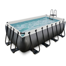EXIT Black Leather Pool mit Sandfilterpumpe - schwarz 400x200x122cm