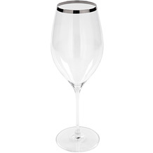 Fink Living Weißweinglas Platinum - silber-transparent - H. 28cm x B. 9cm