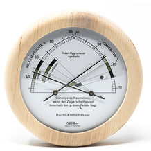 Fischer Messtechnik Zirben Wohnklima-Hygrometer mit Thermometer