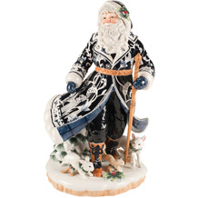 Fitz & Floyd Figur Santa im blauen Mantel 48,0 cm