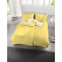 Fleuresse Bettwäsche Garnituren Colours gelb 200x200 +  2 x 80x80