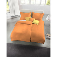 Fleuresse Bettwäsche Garnituren Colours orange 200x200 +  2 x 80x80