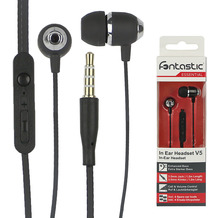 Fontastic Essential Essential In-Ear Stereo-Headset V5 sw Perleffekt Rufannahme-Taste, Lautstärkeregelung, Mikrofon