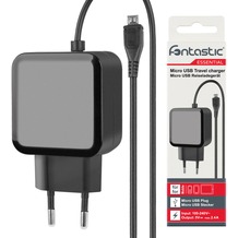 Fontastic Essential Essential Netzteil Micro-USB 2.4A schwarz 1.2 m