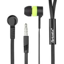 Fontastic In-Ear Stereo-Headset B100 3.5mm schwarz/grün inkl. Rufannahme-Taste und Mikrofon