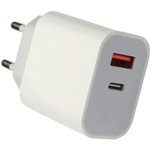 Fontastic Netzteil Fort22 Type-C PD + USB-A FC3 20W weiß Power Delivery, Fast Charge 3, max.3A