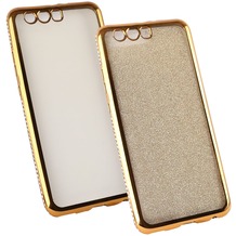 Fontastic Softcover Clear Diamond Ultrathin gold komp. mit Huawei P10