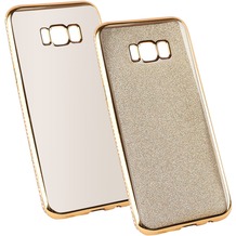 Fontastic Softcover Clear Diamond Ultrathin gold komp. mit Samsung Galaxy S8 Plus
