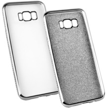 Fontastic Softcover Clear Diamond Ultrathin grau komp. mit Samsung Galaxy S8 Plus