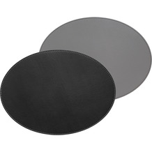 freeform DUO - Platzset oval, schwarz/grau
