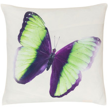Freundin Kissen (gefüllt) Summer Buttelfly offwhite-grün-violett 45 x 45 cm
