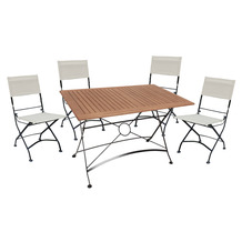 Garden Pleasure Tischgruppe TRIEST Set 3 Tisch 5.-tlg. / 1 × 304935, 4 × 304773