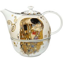 Goebel Teekanne mit Stövchen Gustav Klimt - Der Kuss 20,0 cm