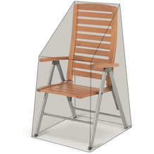 Grasekamp Black Premium Hochlehnerhülle  60x74x112cm / stacking chair cover /  atmungsaktiv / breathable Schwarz