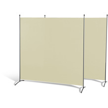 Grasekamp Doppelpack Stellwand 180x180 cm - beige  - Paravent Raumteiler Trennwand  Sichtschutz Beige