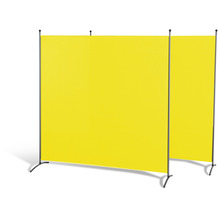 Grasekamp Doppelpack Stellwand 180x180 cm - gelb -  Paravent Raumteiler Trennwand  Sichtschutz Gelb