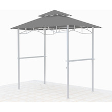 Grasekamp Ersatzdach für BBQ Grill Pavillon  1,5x2,4m Grau Unterstand Doppeldach  Gazebo Grau