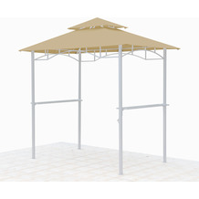 Grasekamp Ersatzdach für BBQ Grill Pavillon  1,5x2,4m Sand Unterstand Doppeldach  Gazebo Beige