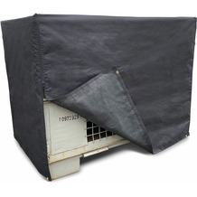 Grasekamp Schutzhülle Gitterbox 125x85x95cm mit RV Polyester 600D Schwarz schwarz