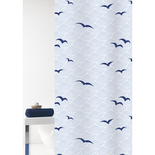 GRUND Duschvorhang Seacoast weiß/blau 180x200 cm