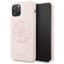 Guess 4G Silicon Collection Print Logo Case - Apple iPhone 11 Pro - Hellpink - Hard Cover - Schutzhülle
