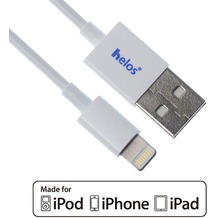 Helos Lightning zu USB Kabel 10 cm weiß