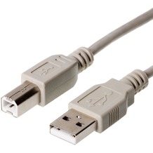 Helos USB Anschlusskabel Serie A auf B, 1,8 m grau