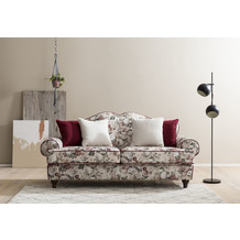 Hertie Luzia Couch 3-Sitzer, Webstoff, Blume
