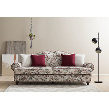 Hertie Luzia Couch 3,5-Sitzer, Webstoff, Blume
