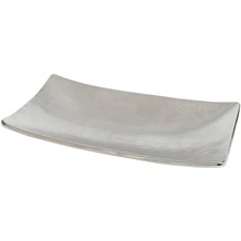 Hollnder Dekoschale PROMOTORE GRANDE Aluminium silber rechteckig
