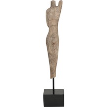 Holländer Figur ATLETA II Mangoholz antik - natur - Holz - Metallstange schwarz