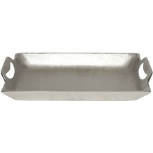 Holländer Tablett DOMESTICA KLEIN Aluminium silber - Rand poliert
