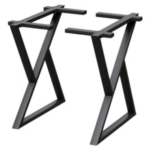 holz4home Doppel-Dreieck-Tischgestell Metall Schwarz