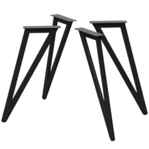 holz4home Dreieck Tischgestell Metall Schwarz 4 Füße