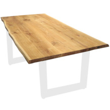 holz4home Tischplatte, Eiche, 240 x 100 cm, mit Baumkante